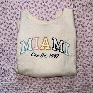GAP Cream Embroidered Sweatshirt